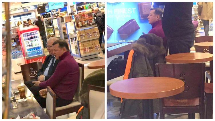 Главный радикал Ляшко в аэропорту Варшавы им. Шопена, фото: