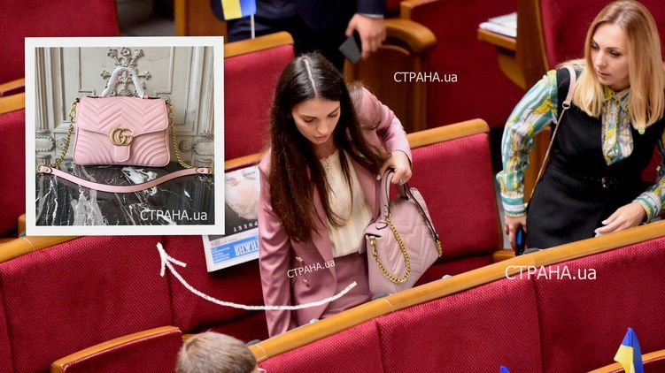 Депутат Коваль пришла в Раду с сумкой Gucci, фото: Изым Каумбаев,