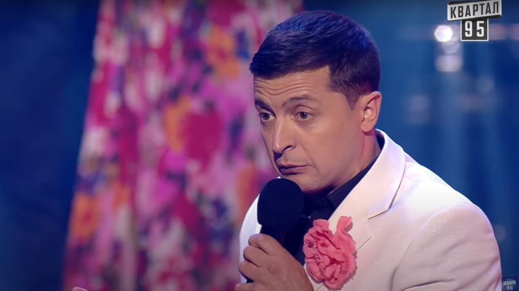 Зеленский изображает Саакашвили. Кадр из видео