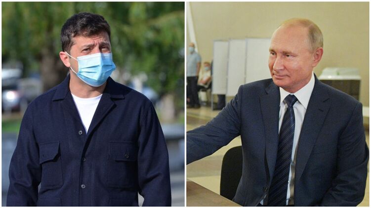 Зеленский и Путин. Коллаж