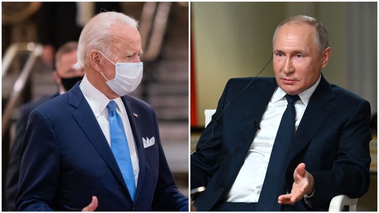 Джо Байден и Владимир Путин завтра встретятся в Женеве. Коллаж