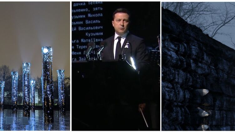 Церемония 6 октября 2021 в Бабьем Яру. Коллаж