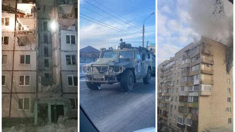 Война в Украине. День четвертый. Коллаж