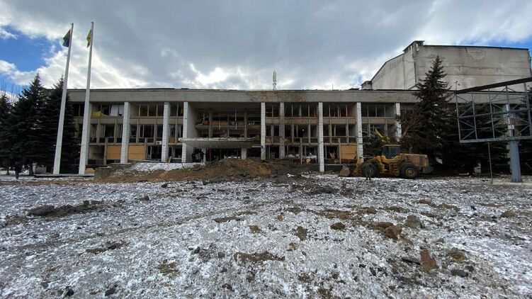 Последствия ракетного удара по Константиновке 14 февраля. Фото - Суспильне