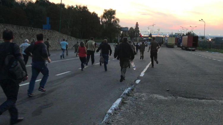 Сторонники Саакашвили прорвались на пограничный пункт. Фото: Валерия Ивашкина,