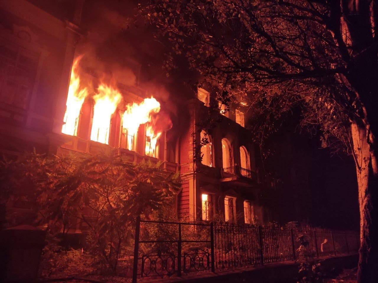 пожар в Бахмуте