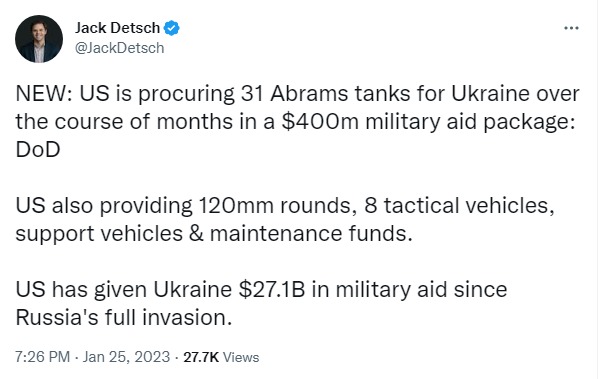Скріншот із Твіттера Джека Детча