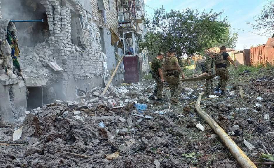 Последствия удара по базе ЧВК "Вагнера" в Попасной