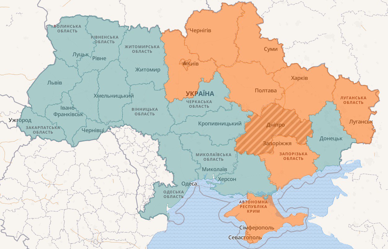 Повітряна тривога в Україні