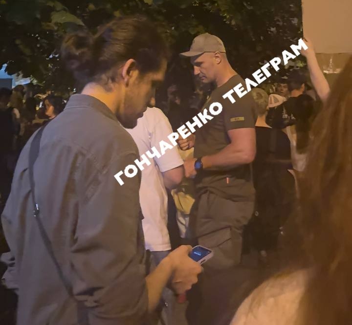 Фото мэра Кличко на митинге. Фото - Телеграм