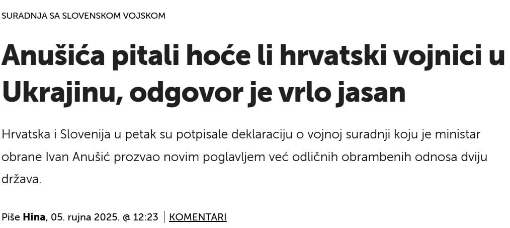 Знімок заголовка на vnevnik.hr